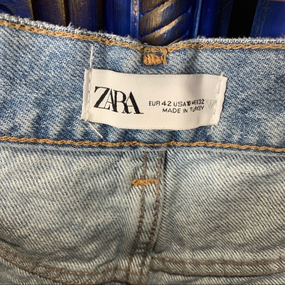 Zara Women High Waisted Straight Jeans Sz 10 - Picture 4 of 4